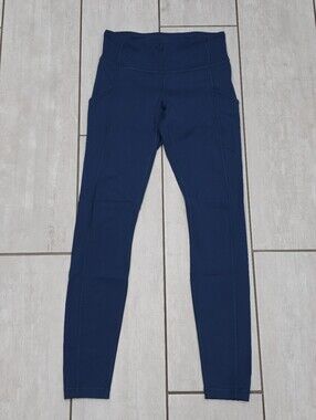 LULULEMON High-Rise Pocket Leggings Tights - Navy Blue / Deep Teal